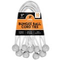 Xpose Safety Ball Bungees White 9 in , 10PK BB-9W-10-X